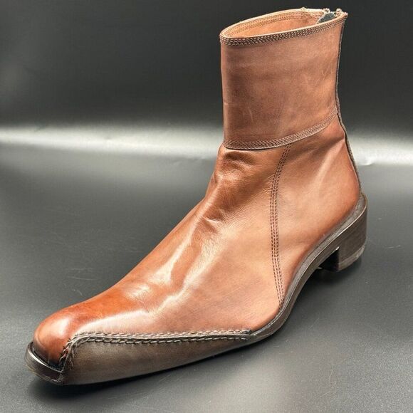 Sebastiano Migliore Mens Full Grain Italian Leather Boots - Picture 8 of 15